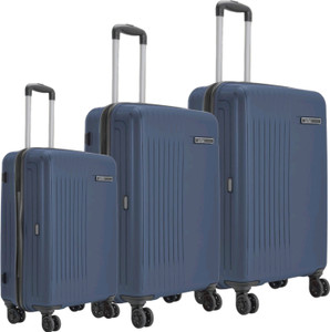 SAFARI Lancer PLUS 5 YRS Warranty Luggage Set of 3 Trolley Bags 55 & 66 & 76 cm Cabin & Check-in Set 8 Wheels - 30 inch