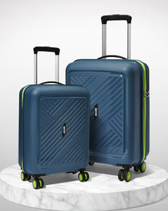 ALFA by VIP Rhino Strong Hard Side Luggage | Trolley Bag With Flushed Combination Lock Cabin & Check-in Set 8 Wheels - 26 Inch