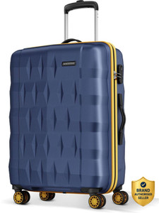 ARISTOCRAT Comet Check-in Trolley Bag 66cm Medium Hard Luggage, 8-Wheel Suitcase (Blue) Check-in Suitcase 8 Wheels - 26 inch