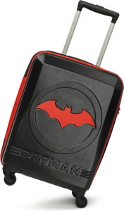 YAYAVAR BATMAN OFFICIAL MERCHANDISE TROLLEY WITH PREMIUM MOULDED BAT LOGO Cabin Suitcase 4 Wheels - 22 inch