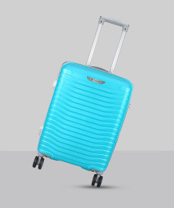 TrekLite Hard Sided,Combination Lock,8 Wheel Trolley Bag For Unisex-Sky Blue Cabin & Check-in Set 8 Wheels - 20 inch