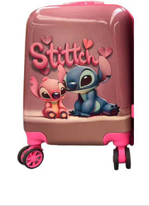 Swarn stittch Printed Patterne & Extra Light Weight Kids Trolley Bag (16 Inch) Cabin Suitcase 4 Wheels - 16 inch