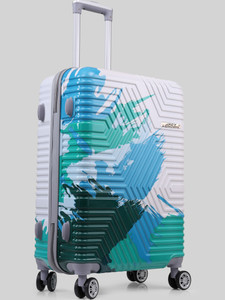 JACY LONDON Hard Sided PC 8 Spners, with Telescopic Steel Trolley and Number Lock Check-in Suitcase 8 Wheels - 28 inch