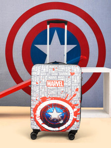 MARVEL Novex Captain America Hard Sided Polycarbonate Kids Trolley 22" Cabin Suitcase 4 Wheels - 22 inch