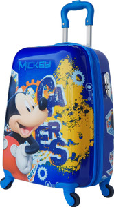 GOCART Square Shape ( F dancing Micky ) 18 Inch ( 45 cm ) Hard Side Water Proof Polycarbonate 360 A^ Rotating Exclusive Printed Pattern Fashionable Smart School Bag For Kids Comfortable And Ergonomic Handle Carry Luggage Bag For Children 4 Single Spinner Wheel trolley Bag For Boy Girls For Travel Tourist Cabin Luggageâs Bag Small Travel Bag  - 18