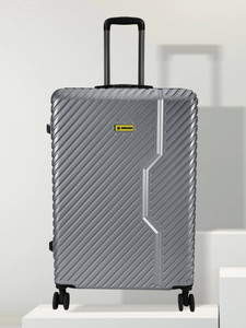 WROGN Vivid-Light-Weight & Durable Polycarbonate Silver Hard Luggage Check-in Suitcase 8 Wheels - 28 Inch