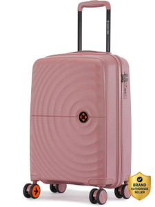NASHER MILES Seattle Hard-Sided Polypropylene Cabin Luggage Rose Gold 55cm Trolley Bag Cabin Suitcase 8 Wheels - 20 inch