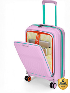 NASHER MILES Capri TSA Lock Hardside Polypropylene Cabin Laptop Compartment Trolley Bag Cabin Suitcase 8 Wheels - 20 inch