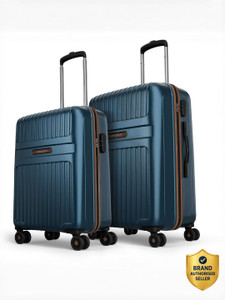 ARISTOCRAT Atlas 2 Trolley Bag 55cm & 66cm | Hard Luggage | Combination Lock Cabin & Check-in Set 8 Wheels - 26 Inch