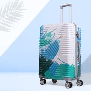 JACY LONDON Hard Sided PC 8 Wheel Spinners, with Telescopic Steel Trolley and Number Lock Cabin Suitcase 8 Wheels - 21 inch