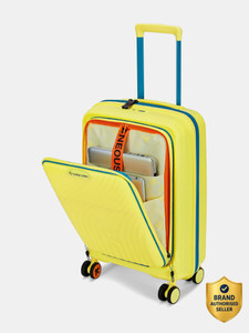 NASHER MILES Capri TSA Lock Hardside Polypropylene Cabin Laptop Compartment Trolley Bag Cabin Suitcase 8 Wheels - 20 inch