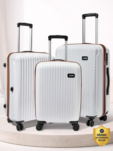 अल्फा बाय वीआईपी Excel Secure Hard Side Luggage | Trolley Bag With Flushed Combination Lock केबिन और चेक -इन- सेट - 30 Inch