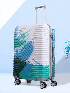 JACY LONDON Hard Sided PC Spinners, with Telescopic Steel Trolley and Number Lock Check-in Suitcase 8 Wheels - 26 inch
