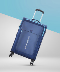 VIP Suprema 8W Str 69 Blue Expandable Check-in Suitcase 8 Wheels