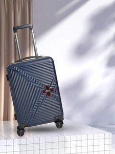 SWISS MILITARY MOSAIC Hard Top 24 Inch Luggage Trolley Bag Black