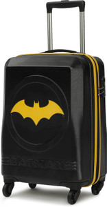 YAYAVAR BATMAN OFFICIAL MERCHANDISE TROLLEY WITH PREMIUM MOULDED BAT LOGO Cabin Suitcase 4 Wheels - 22 inch
