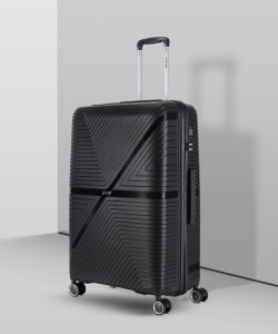 Stony Brook by Nasher Miles Axis Hard-Sided Polypropylene Check-in Luggage Black 28 inch |75cm Trolley Bag Check-in Suitcase 8 Wheels - 28 inch