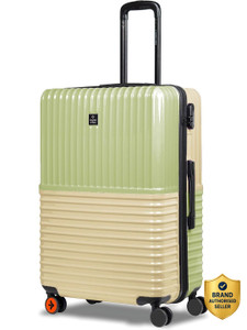 NASHER MILES Istanbul Hard-Sided ABS and PC CheckIn Luggage Green and Yellow 65cm Trolley Bag Check-in Suitcase 8 Wheels - 24 inch