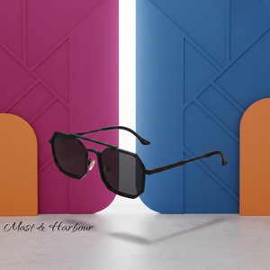 Mast & Harbour Retro Square Sunglasses