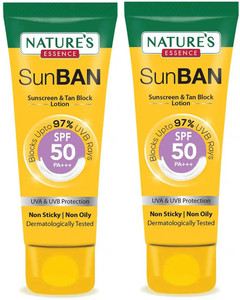 Nature's Essence Sunscreen - SPF 50 PA+++ SUNBAN SPF 50 (60MLX2)175MRPX2