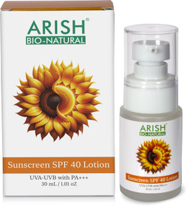 ARISH BIO-NATURAL Sunscreen - SPF 50 PA+++ Sunscreen SPF 40 Lotion