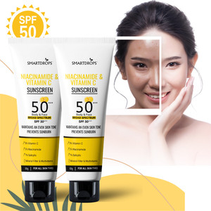 smartdrops Sunscreen - SPF 50 PA++ Sunscreen Cream for Oily Skin | No White Cast & UV Protection