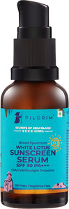 Pilgrim Sunscreen - SPF 30 PA +++ PA+++ White Lotus Sunscreen Serum SPF 30 PA+++ With Hyaluronic Acid for Dry Oily Skin