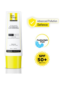SunScoop Sunscreen - SPF 50 PA++++ 3% Niacinamide Fluid Sunscreen SPF 50+ PA++++ Lightweight In-Vivo Tested