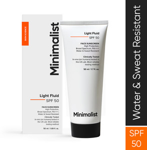 मिनिमलिस्ट Fluid Water and Sweat Resistant ,Sun Cream with Advanced Protection SPF - 50 PA++++