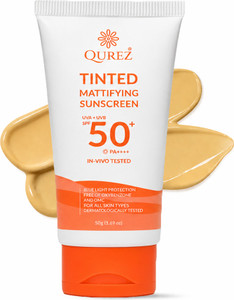 Qurez Sunscreen SPF 50 PA++++ Tinted Blue Light Protection - Image 6