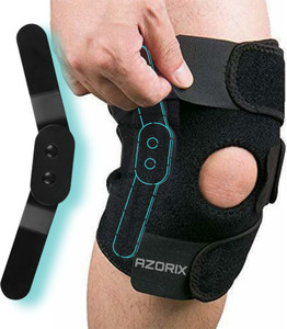 AZORIX Hinge Knee Support Brace Open Patella for Knee Pain Relief and Injury Recovery Knee Support