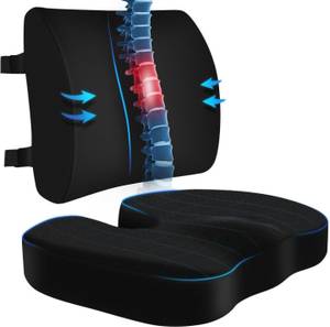 CURASIA t Cushion, Lumbar Support Pillow chair Cushions for Sciatica Pain Relief Back / Lumbar Support