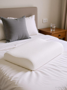 Iconic Memory Foam Sleeping Pillow Pack of 1 Nature Comfort Contour Pillow/Promoting Better Posture, Reducing Strain.