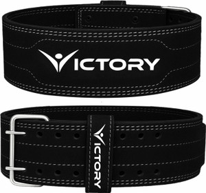 VICTORY Genuine Leather Power Lifting Gym Belt Weight Lifting Belt