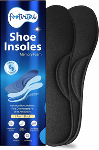 Foot Vital Memory Foam Shoe Insoles Comfortable Insoles Supports Heel & Arch (Pack of 1) Insole