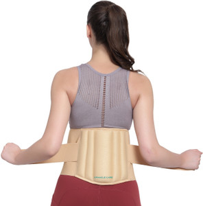 HEAREAL HEALTH CARE Lumbar Sacral (LS) Waist Belt for Men/Women Back Pain Relief, Slip-Disc (BEIGE) Back / Lumbar Support