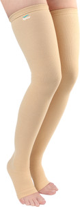 TYNOR Compression Stocking Mid Thigh Classic, Beige, XL, Pack of 2 Knee Support