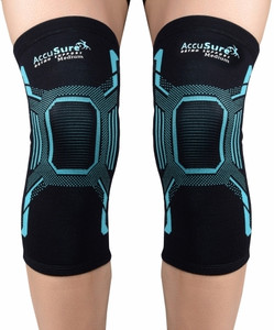 AccuSure Orthopedic Pain Relief Knee Support Cap Brace Pair Gym, Running For Men & Women Knee Support