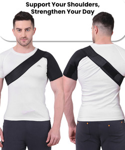 Ahs Products Shoulder Support Brace With Adjustable Stretch Strap Belt For Men & Women Shoulder Support