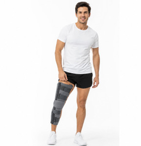 Psons Adjustable Knee Immobilizer (Knee Brace) Knee Support (Grey) Knee Support