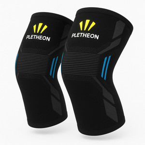 PLETHEON Compression Knee Support for Pain Relief, Sports, Gym & Injury Recovery Knee Support