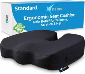 DEBIK Seat Cushion for Desk Chair Tailbone, Coccyx Sciatica Back / Lumbar Support