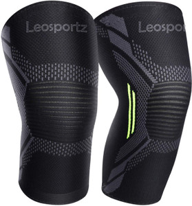 Leosportz 2 Pack Knee Brace, Compression Sleeve Unisex, Running,Gym, Hiking Knee Support