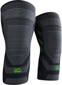 TYNOR Cap Air Pro, Black & Green, Medium, Pack of 2 Knee Support