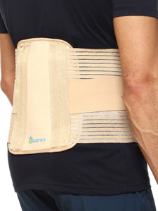 JUSTIFIT LS Belt for Back Pain Relief |Dual Adjustable Straps for men & women back and Back / Lumbar Support