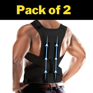 ऑरेंकल केयर Posture corrector belt for men and women for back pain Back Support Pack of 2 पोस्चर करेक्टर
