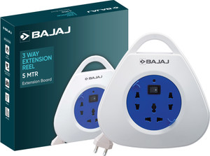 BAJAJ EXTENSION REEL - 5 MTR CABLE 3  Socket Extension Boards