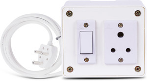 JELECTRICALS Classic Premium Heavy Duty Extension With 3 Core Wire & 6AMP Plug 1  Socket Extension Boards