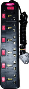 Skeisy EXTENSION CORD 6 SOCKET AND 6 SWITCH POWER UP 6AMP AND 3 MTR WIRE 6  Socket Extension Boards