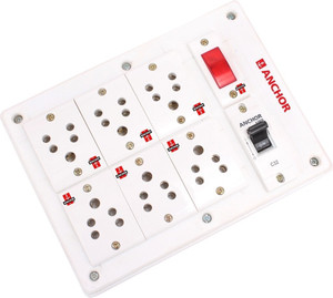 ANCHOR 6 SOCKETS WITH CONA MCB EXTENSTION 6  Socket Extension Boards